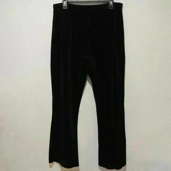 New York Laundry Velvet High Waisted Pants XL Black Vintage Cotton Blend N.Y.L - Picture 4 of 7